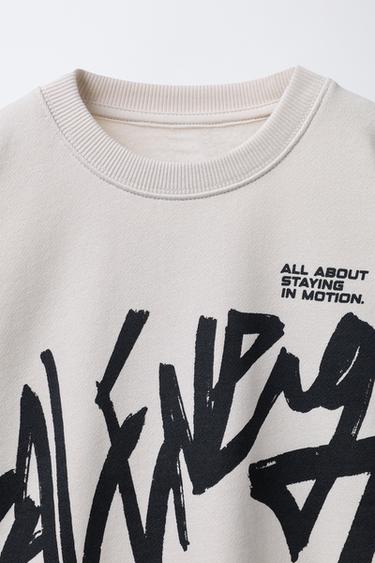 GRAFFITI PRINT SWEATSHIRT - Grey by Zara - Image 2