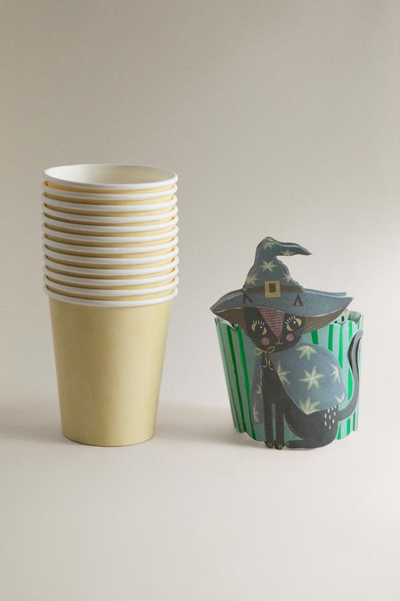 SET GLAS UND HÜLLEN PAPERN HALLOWEEN KATZE (1ER-SET) - Bunt von Zara - Bild 0