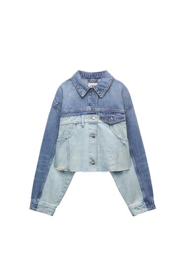 PATCHWORK DENIM TRF JACKET