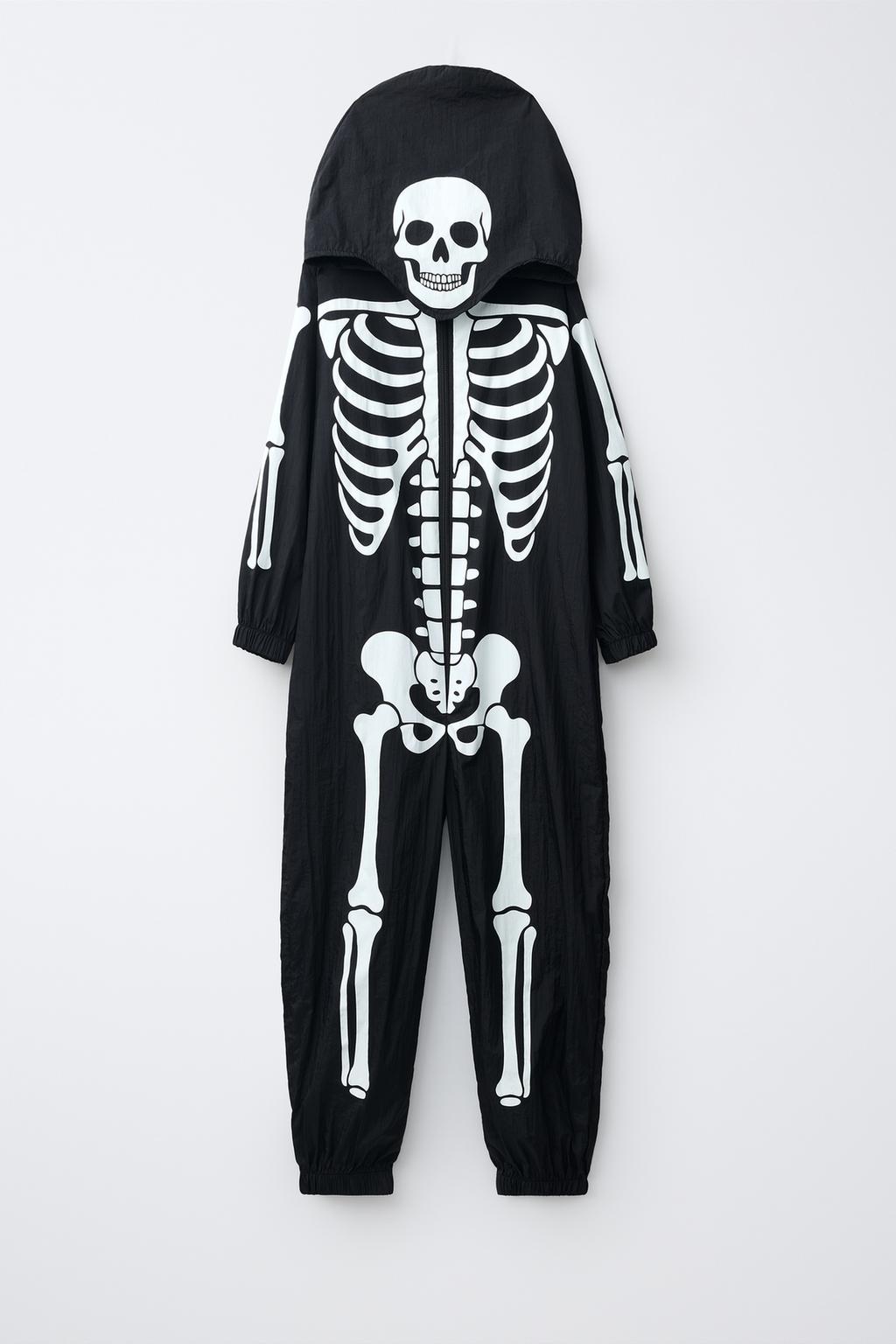 GLOW-IN-THE-DARK SKELETON JUMPSUIT COSTUME