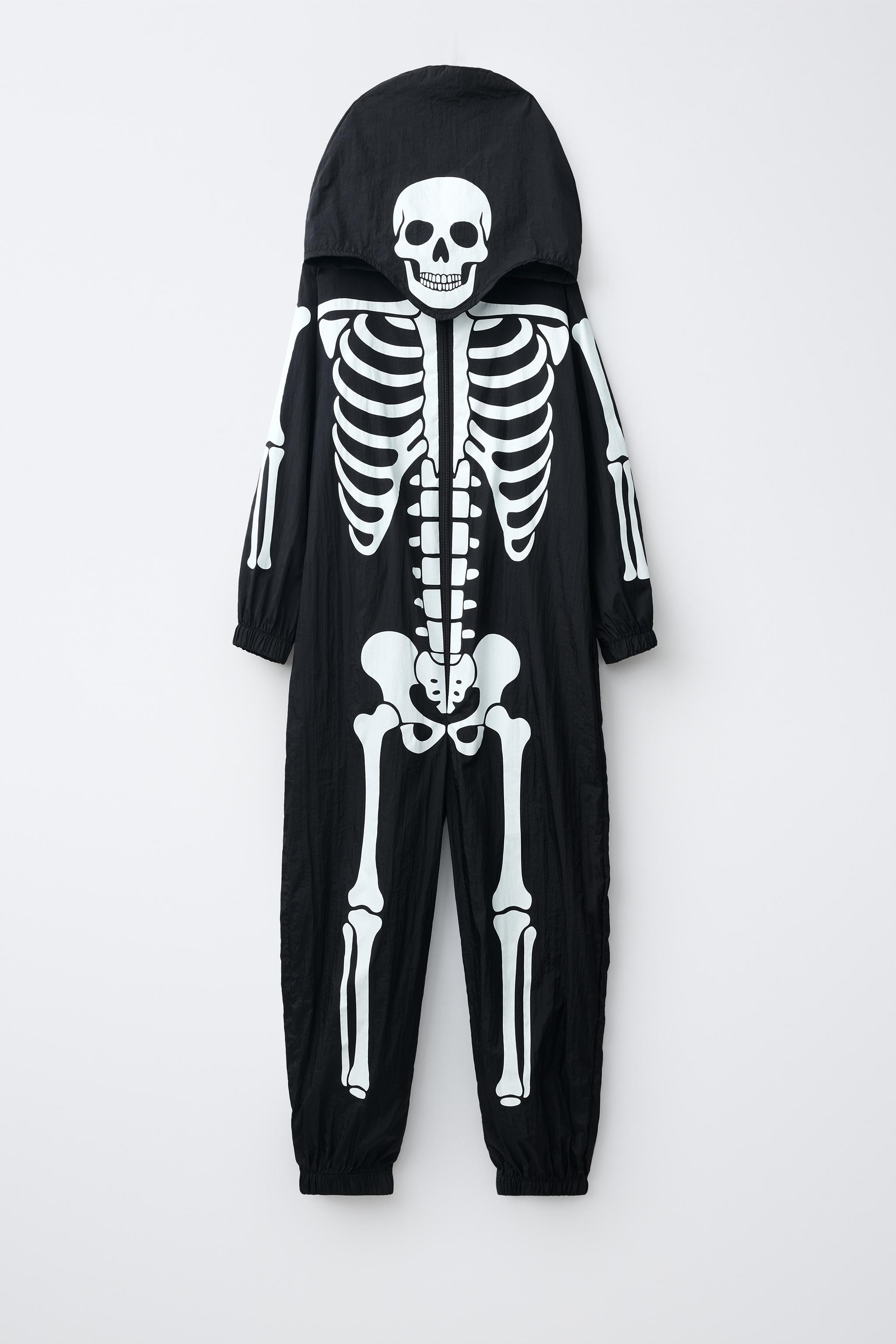 GLOW-IN-THE-DARK SKELETON JUMPSUIT COSTUME
