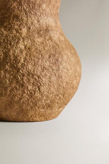 PAPIER-MÂCHÉ VASE - Ecru / Brown by Zara - Image 3