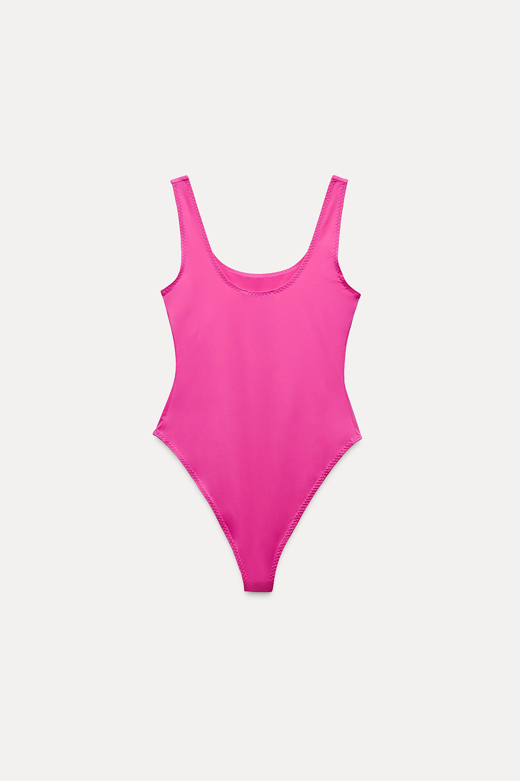 Zara hot pink bodysuit sales