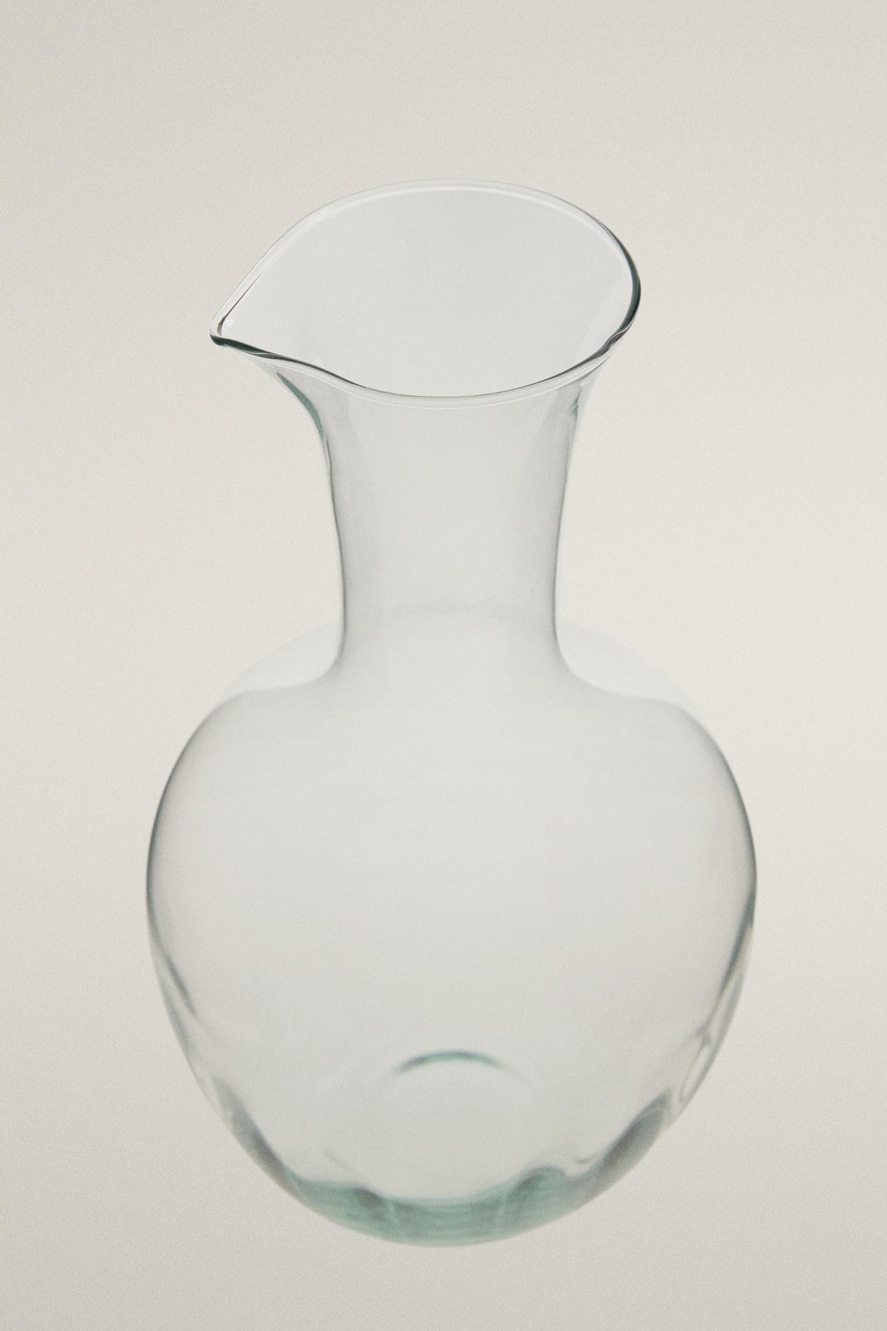 GLASS PITCHER — Sea green