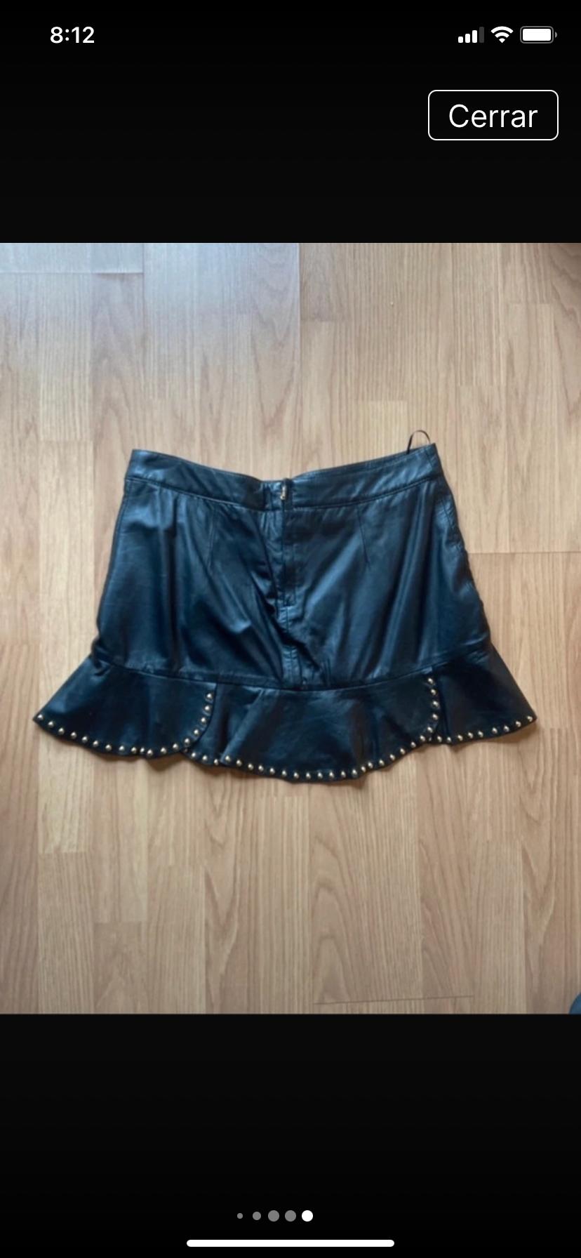 MINIFALDA PIEL TACHAS - Image 3