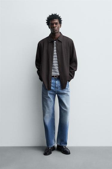 FLOWING RELAXED FIT SHIRT - Brown by Zara - Image 0