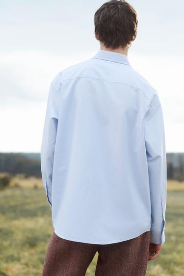 LIMITED EDITION EMBROIDERED OXFORD SHIRT - Light blue by Zara - Image 2