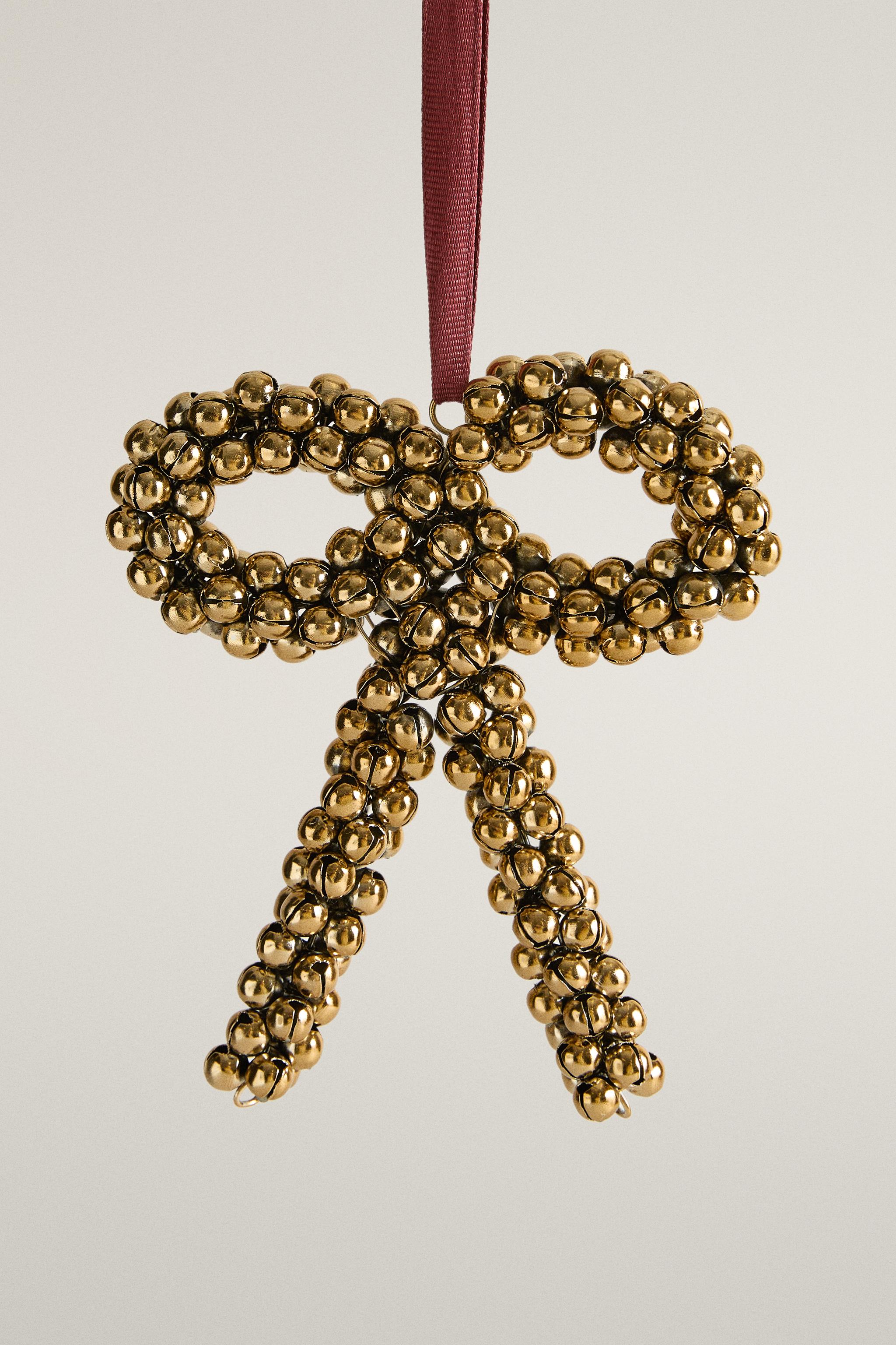 HEART SLEIGH BELLS CHRISTMAS TREE DECORATION