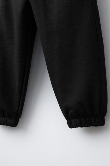 BASIC TEXT JOGGERS - Black by Zara - Image 3