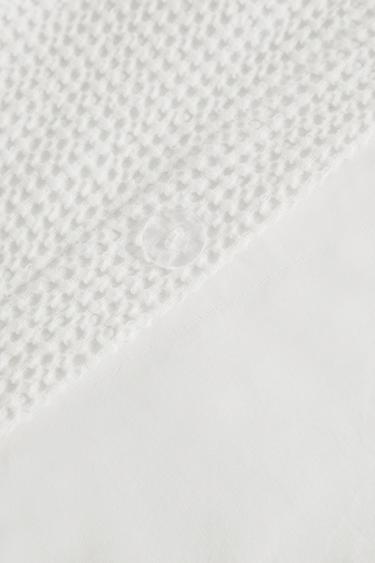 MINI WAFFLE-KNIT COTTON DUVET COVER - White by Zara