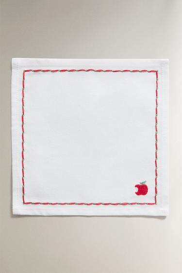 PACK OF FRUIT COCKTAIL NAPKINS (PACK OF 4) - Yellow by Zara - Image 1