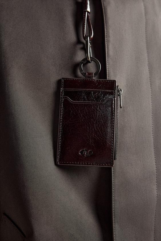 PORTE-MONNAIE PENDENTIF EN CUIR - Marron de Zara - Image 0