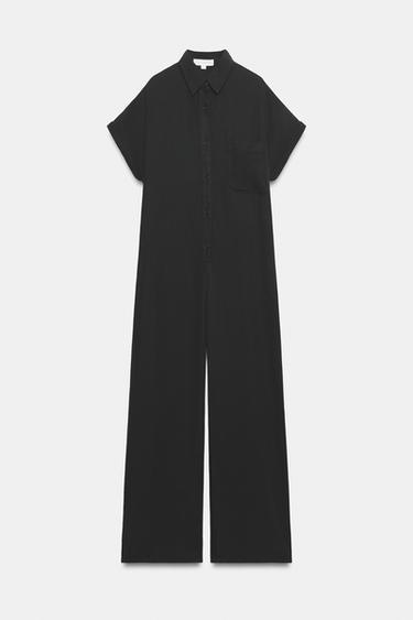 MONO FLUIDO MANGA CORTA - Negro de Zara