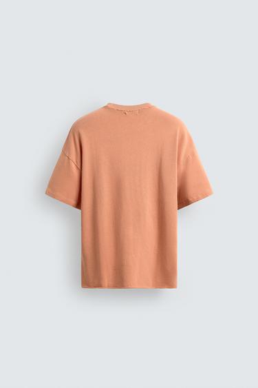 T-SHIRT EN MAILLE À FINITIONS IRRÉGULIÈRES - Mandarine de Zara - Image 8