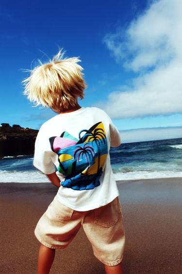 PALM TREE PRINT T-SHIRT - White by Zara