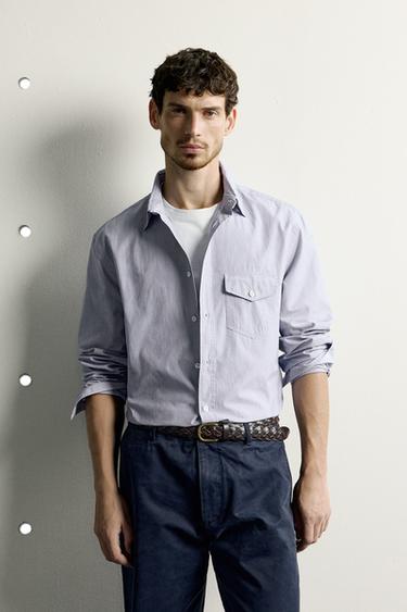 REGULAR FIT STRIPED SHIRT - striped by Zara