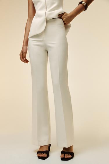 PANTALÓN FLARE - Crudo de Zara