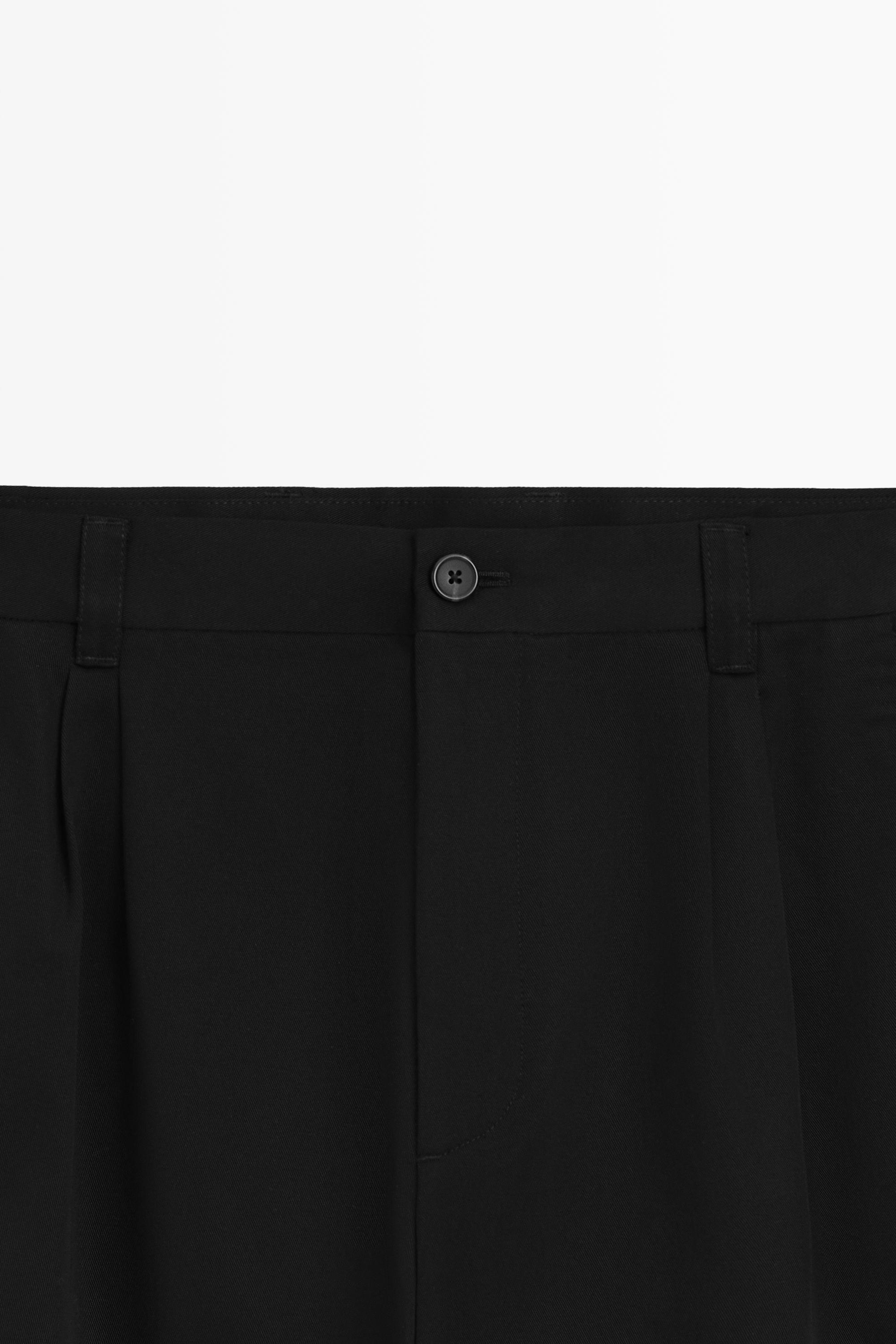 Pantalon double pince 100 % coton