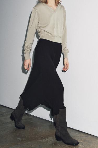 BUTTON DETAIL KNIT SWEATER - Beige by Zara - Image 5