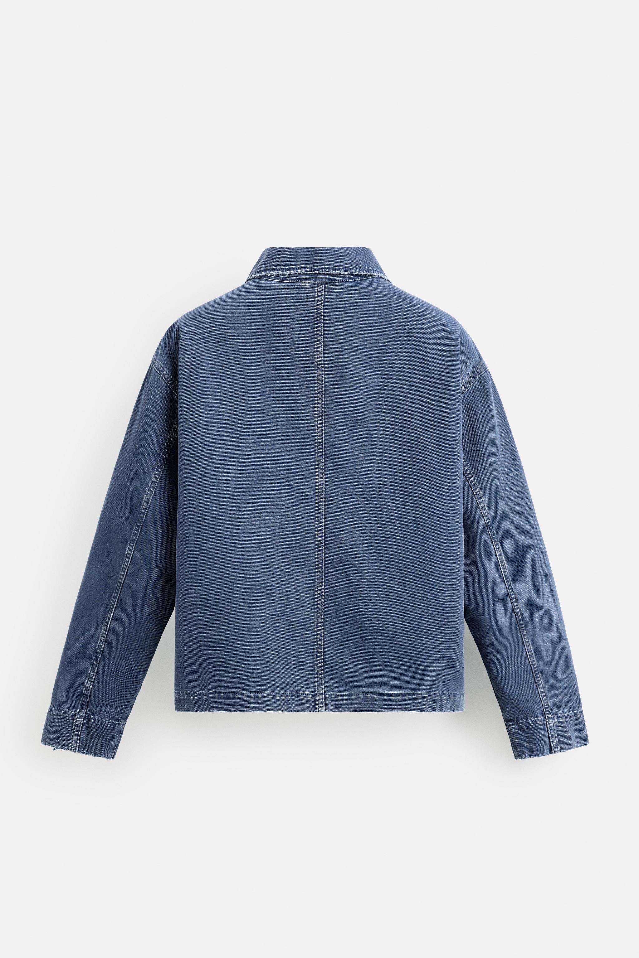 WASHED CANVAS JACKET - Blue | ZARA Australia