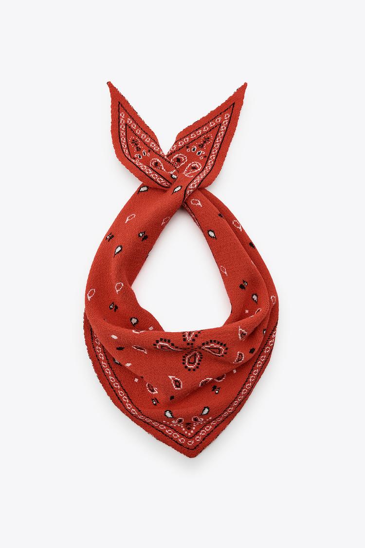 PRINTED KNIT BANDANA