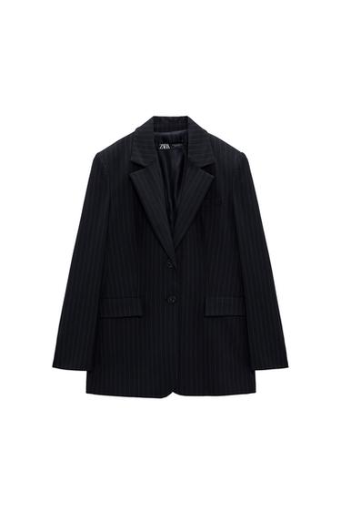 FITTED PINSTRIPE BLAZER