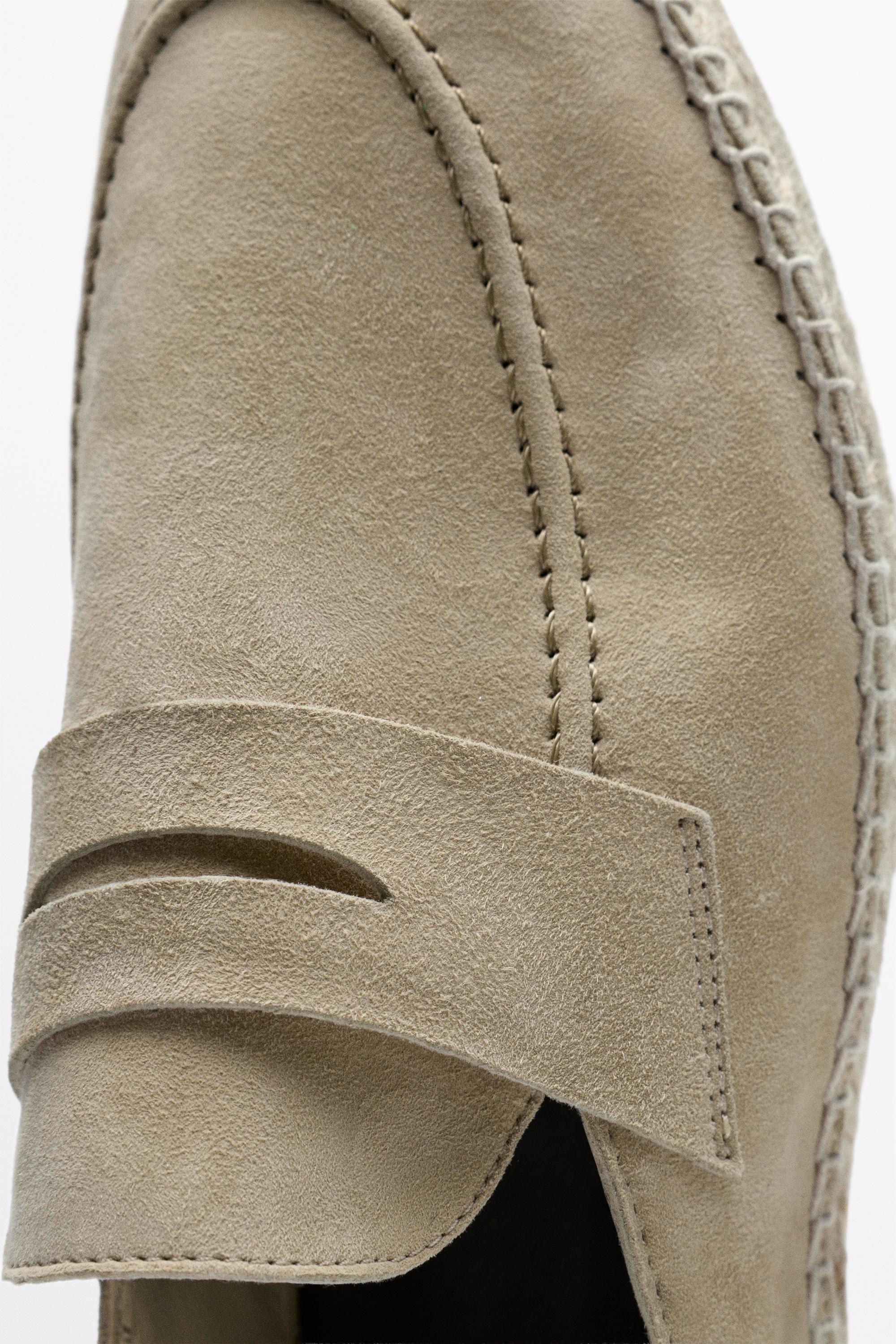 Espadrille style mocassin en daim