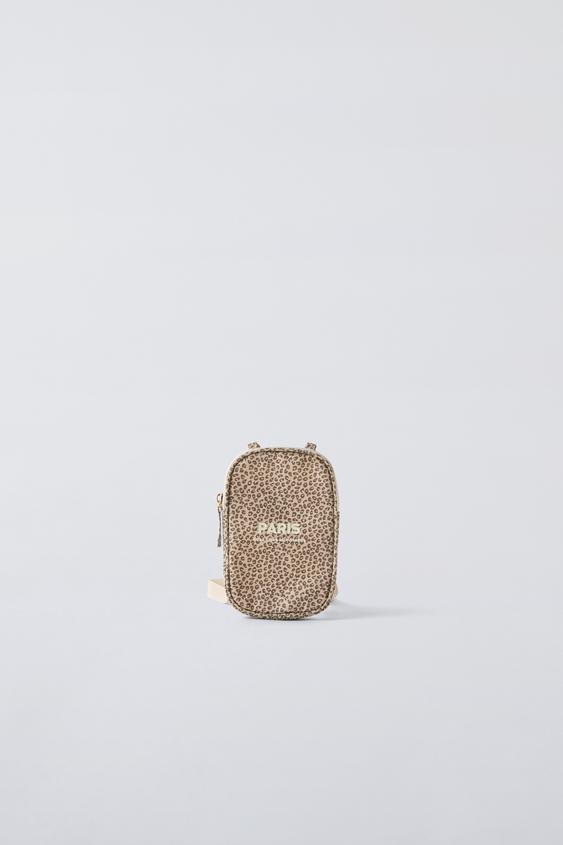 ЧЕХОЛ ДЛЯ МОБИЛЬНОГО ТЕЛЕФОНА С АНИМАЛИСТИЧЕСКИМ ПРИНТОМ — Небеленый от Zara — изображение 0