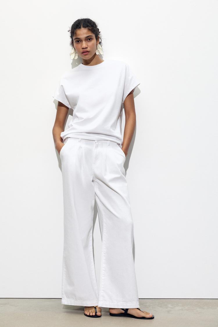 Camiseta Blanca Zara Camisetas De Manga Corta Camisa Blanca