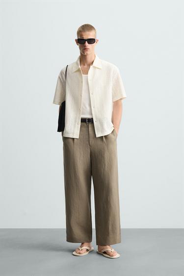 CAMISA JACQUARD GEOMÉTRICO - Cru da Zara - Imagem 0