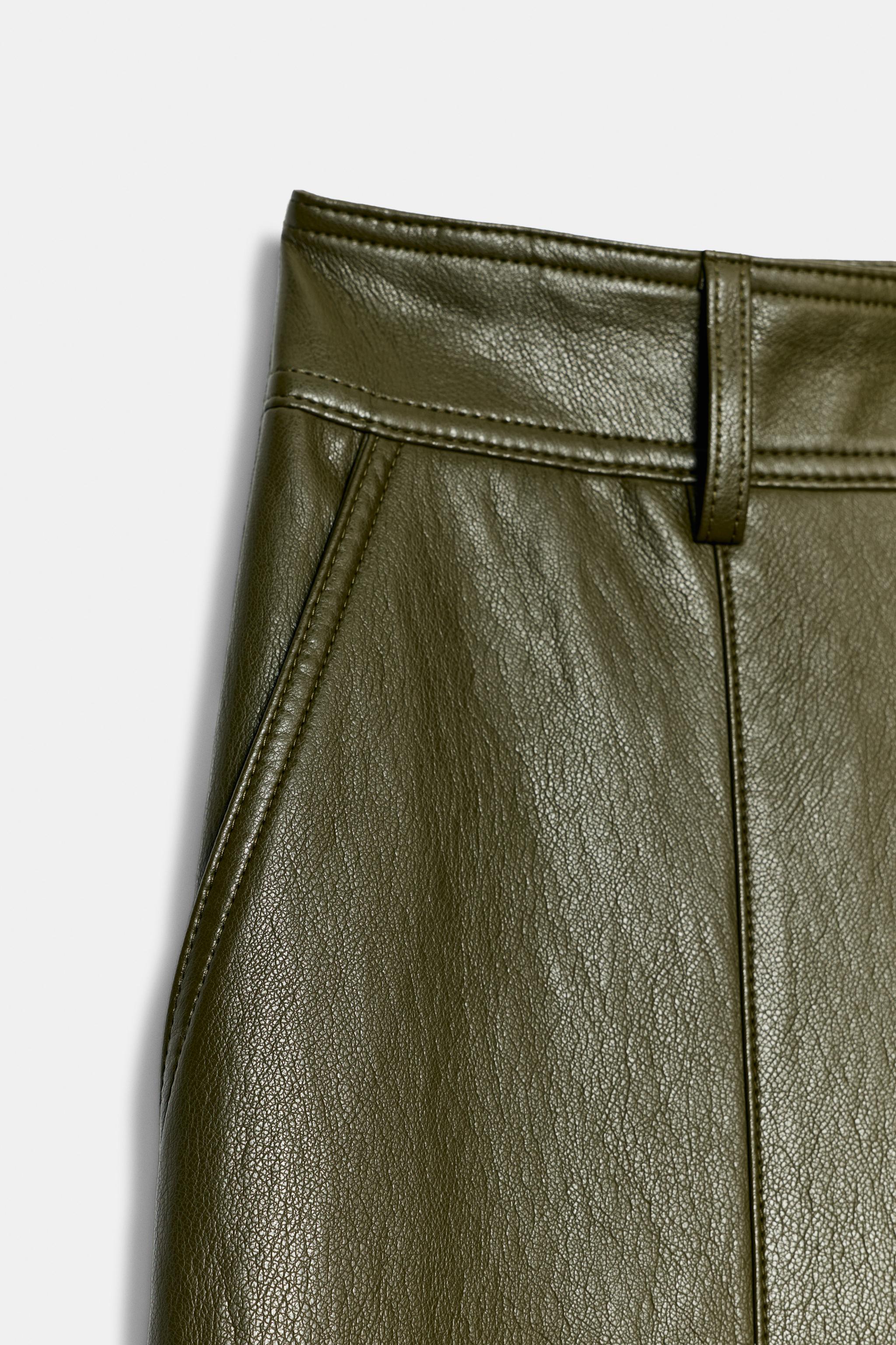 PANTALON DROIT MATIÈRE SYNTHÉTIQUE