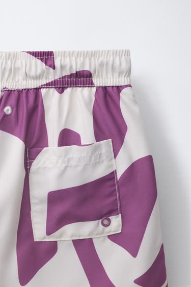 6-14 ANS/ SHORT DE BAIN À IMPRIMÉ GÉOMÉTRIQUE - 694 de Zara - Image 3