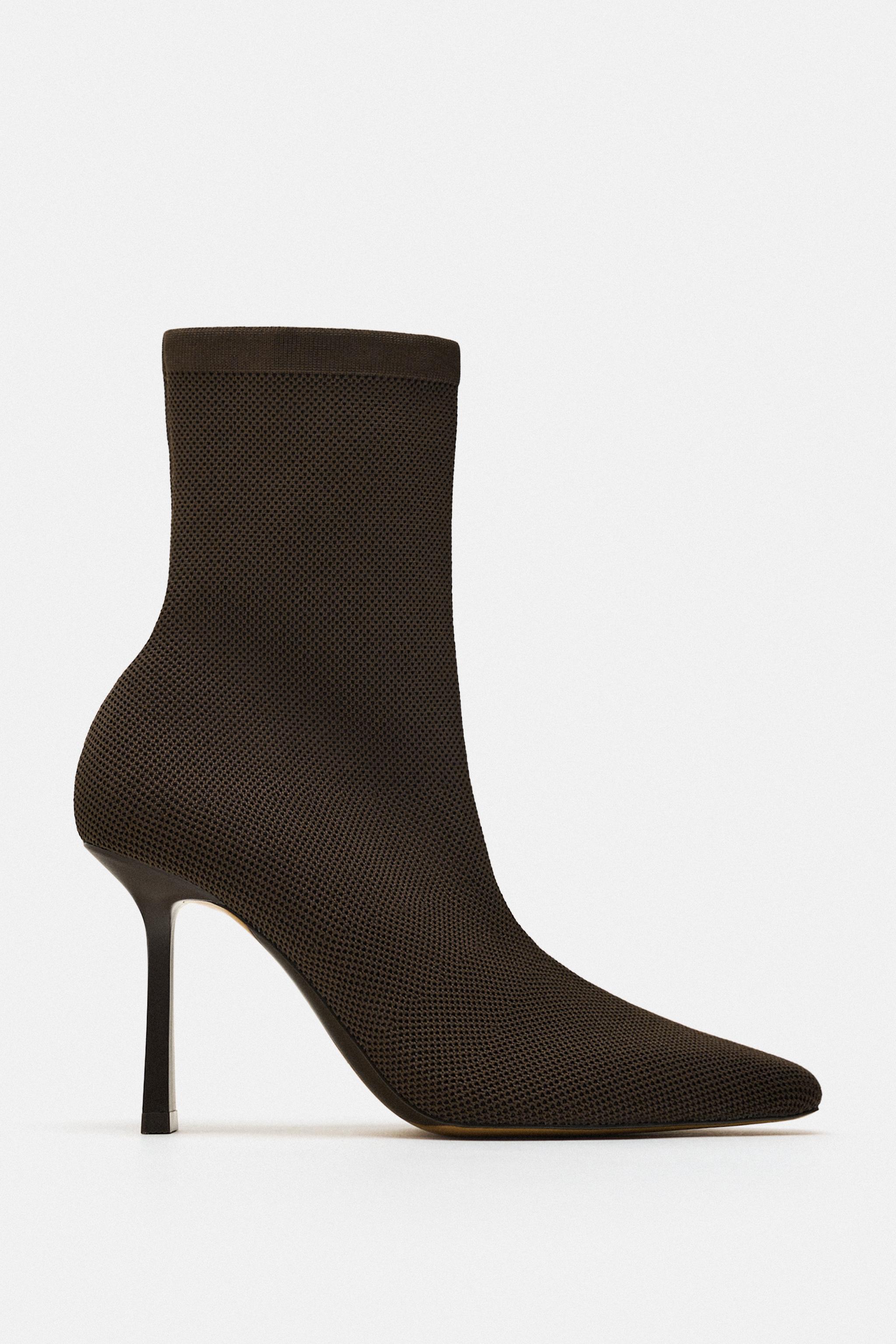 Fabric heeled hotsell ankle boots