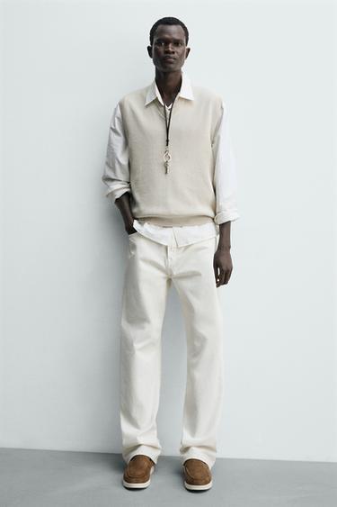 Zara CASUAL LEATHER LOAFERS - Brown - Image 0