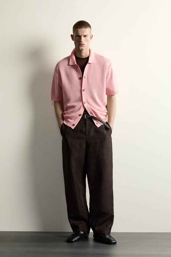 CHEMISE EN MAILLE RELAXED FIT - Rose de Zara - Image 0