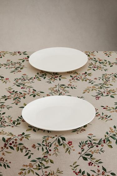 COTTON CHRISTMAS BRANCH TABLECLOTH - Ecru by Zara - Image 1