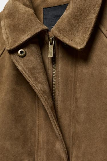 OVERSIZE SUEDE LEATHER JACKET ZW COLLECTION LIMITED EDITION - camel by Zara - Image 5