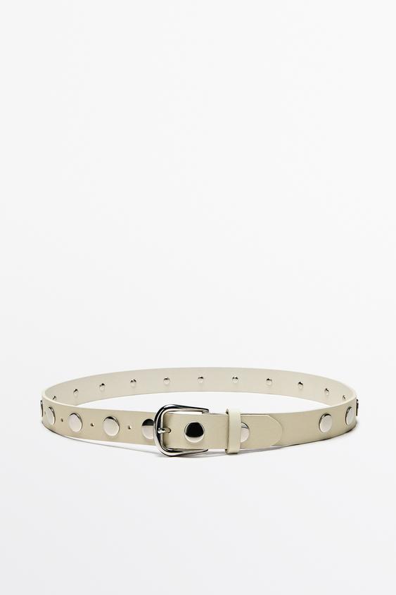 Nappa leather studded belt with buckle from Zara - $100