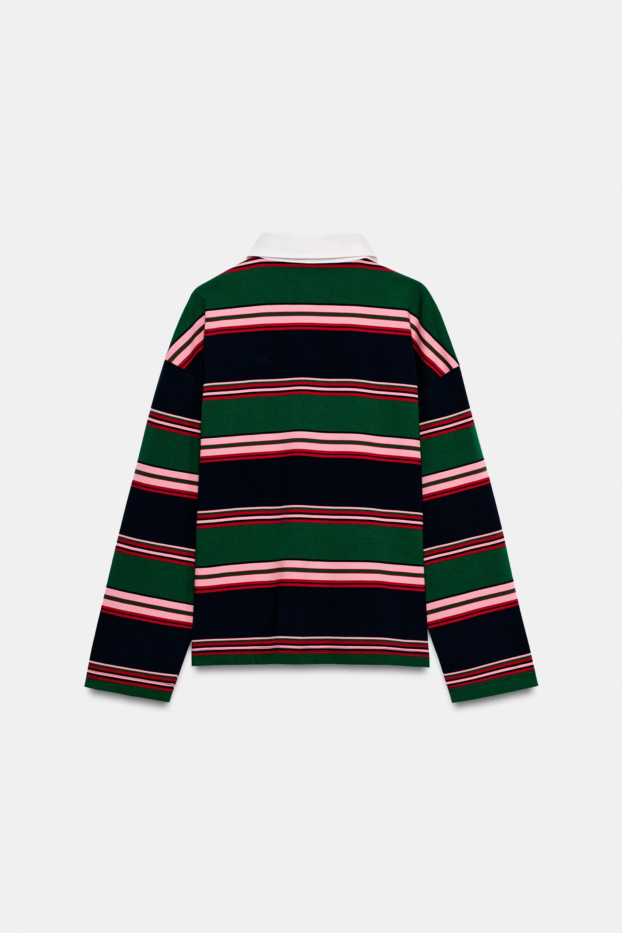 STRIPED CONTRAST POLO SHIRT