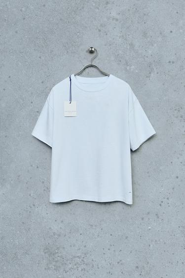 STORIESZ - T-SHIRT UNI - Bleu pastel de Zara
