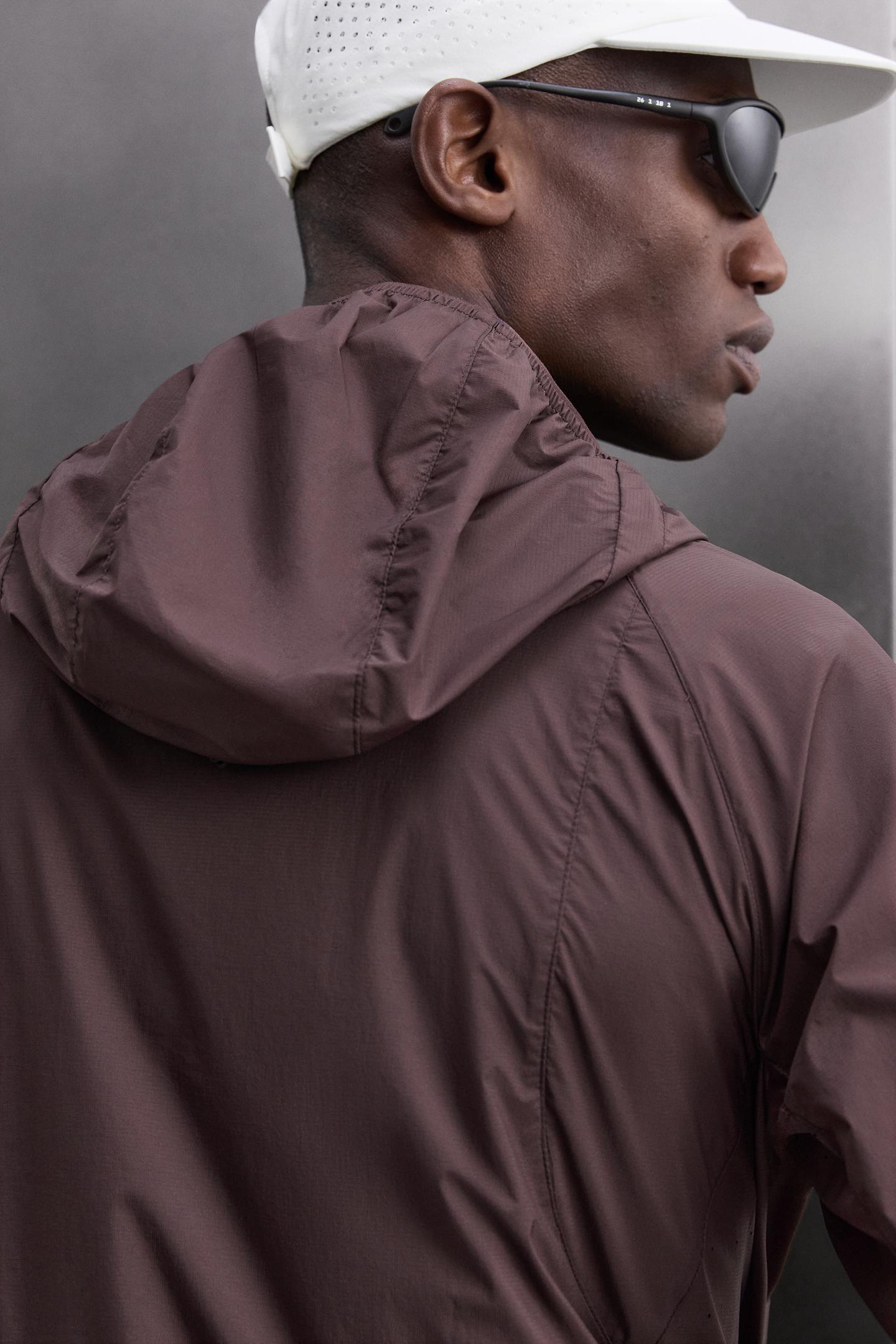Мужская куртка Zara Technical Wind-Resistant, цвет: Баклажановый — фото 6