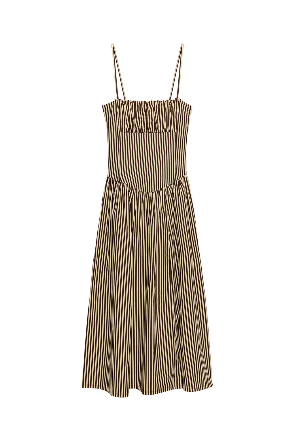 STRIPED COMBINATION POPLIN DRESS - image 3