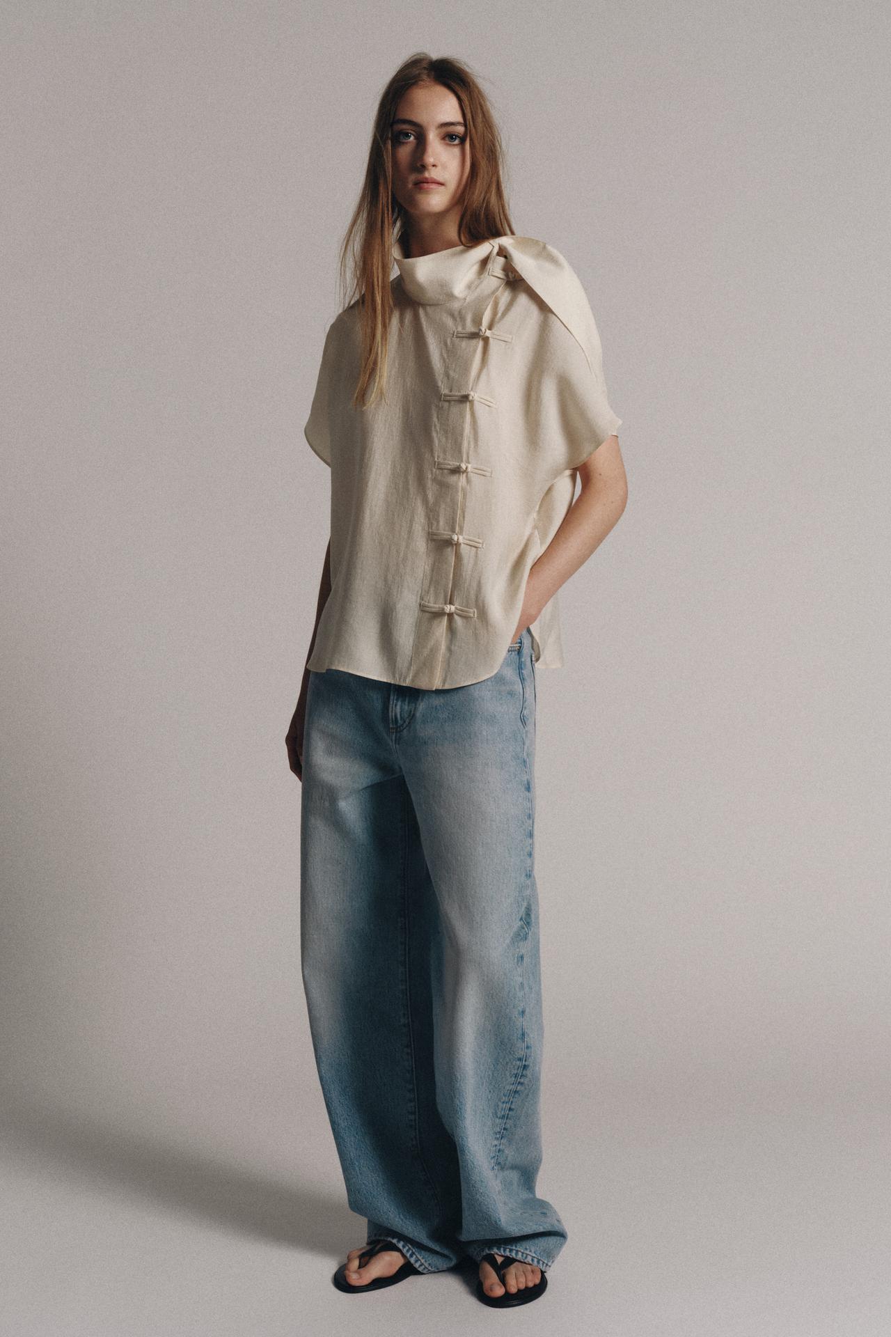 РУБАШКА С ЗАСТЕЖКОЙ НА АЛАМБАРЫ ZW COLLECTION