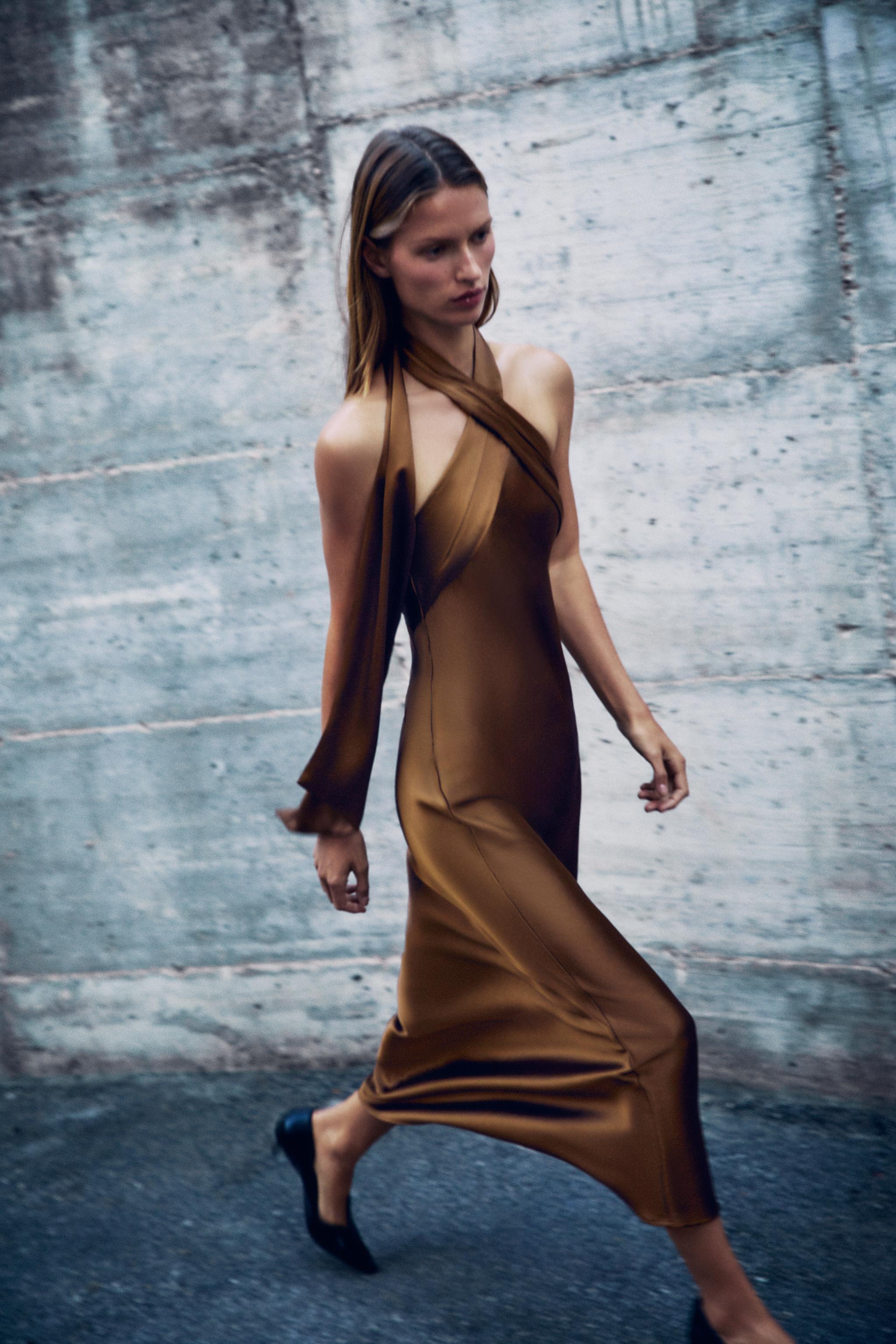 ROBE MIDI SATINÉE
