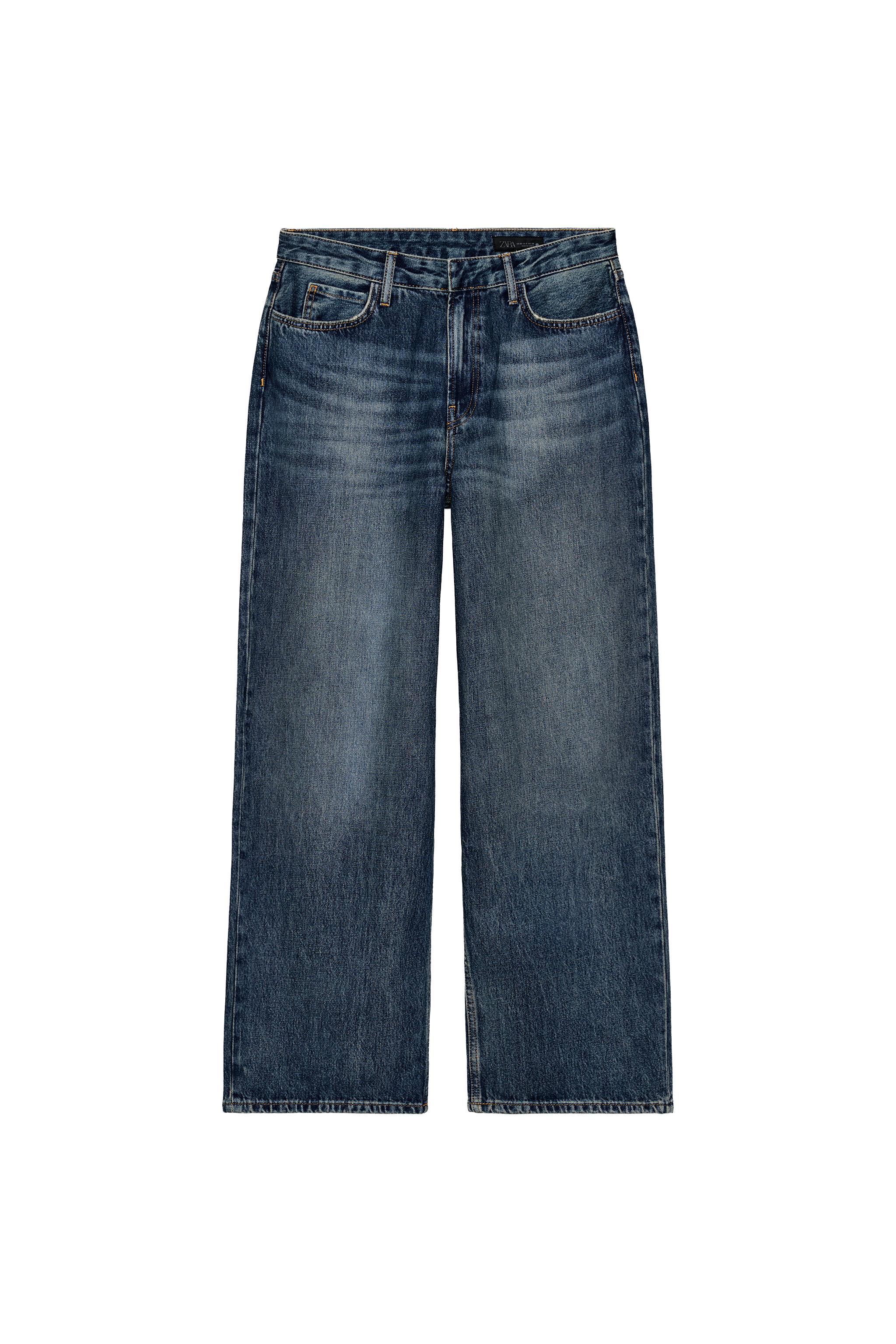 JEANS ZW COLLECTION BAGGY CINTURA MÉDIA - Azul | ZARA Brasil