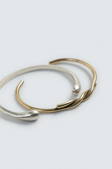 LOT DE 2 BRACELETS RIGIDES CONTRASTÉS - Multicolore de Zara - Image 3