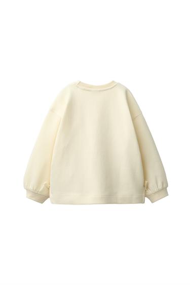 INTERLOCK BOW AND HEART SWEATSHIRT — Butter 2