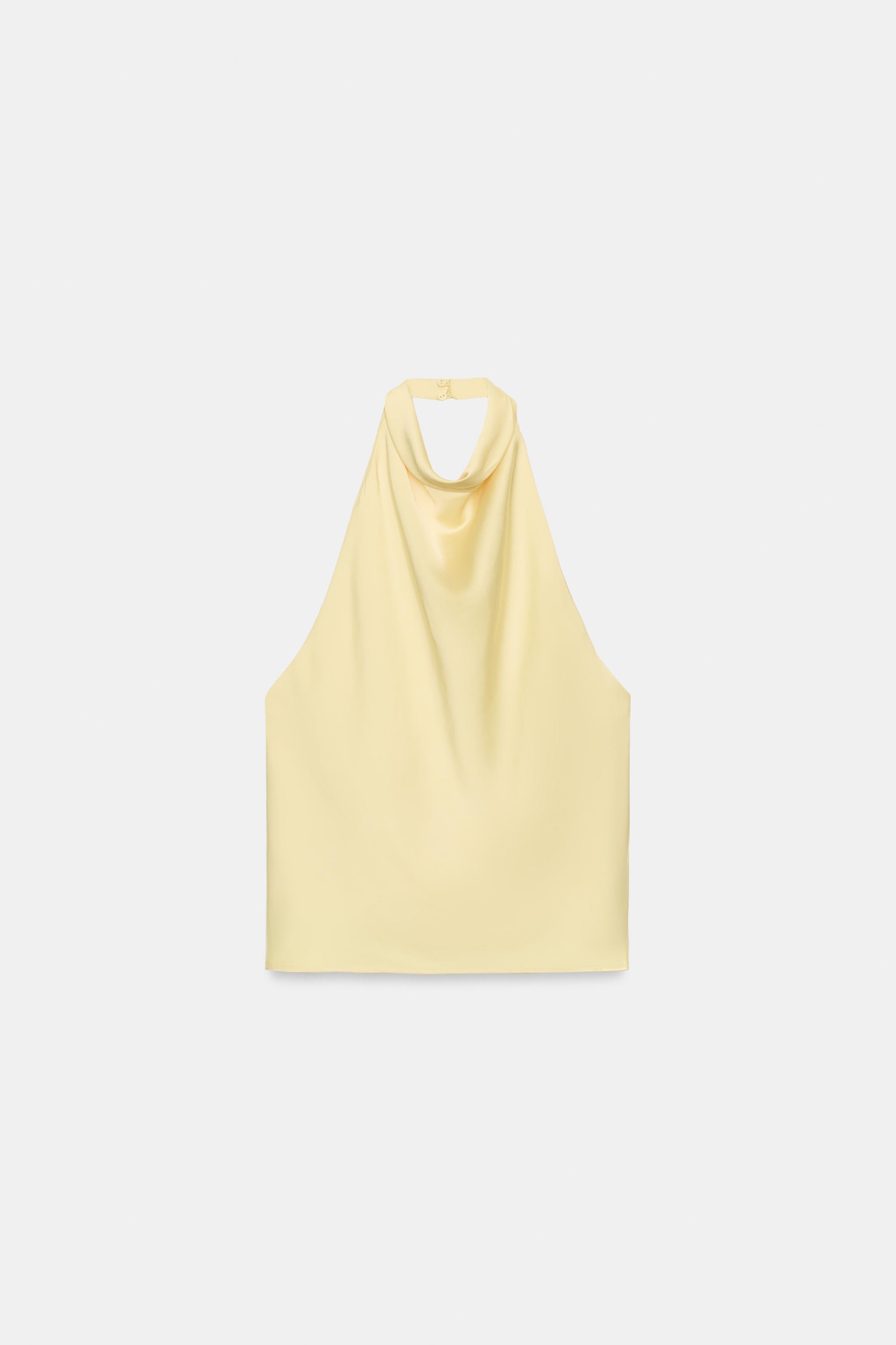 SATIN HALTER TOP