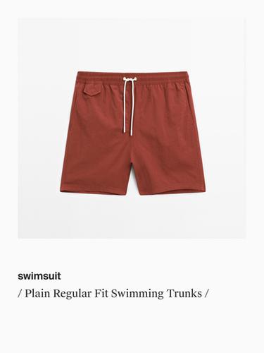 Zara Plain regular fit swimming trunks - 353