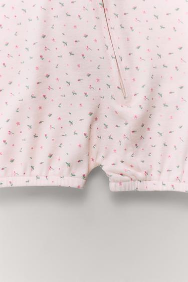 حزمة بيجامتين كاملتين بنقشة زهور - وردي by Zara